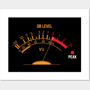 Volume VU Meter Vintage Audio Engineer Recording Studio Gear Head Posters and Art